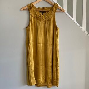 BCBG Golden Yellow 100% Silk Cocktail Dress